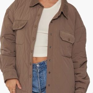 SET Active Taupe Quilted Puffer Jacket XL Coat